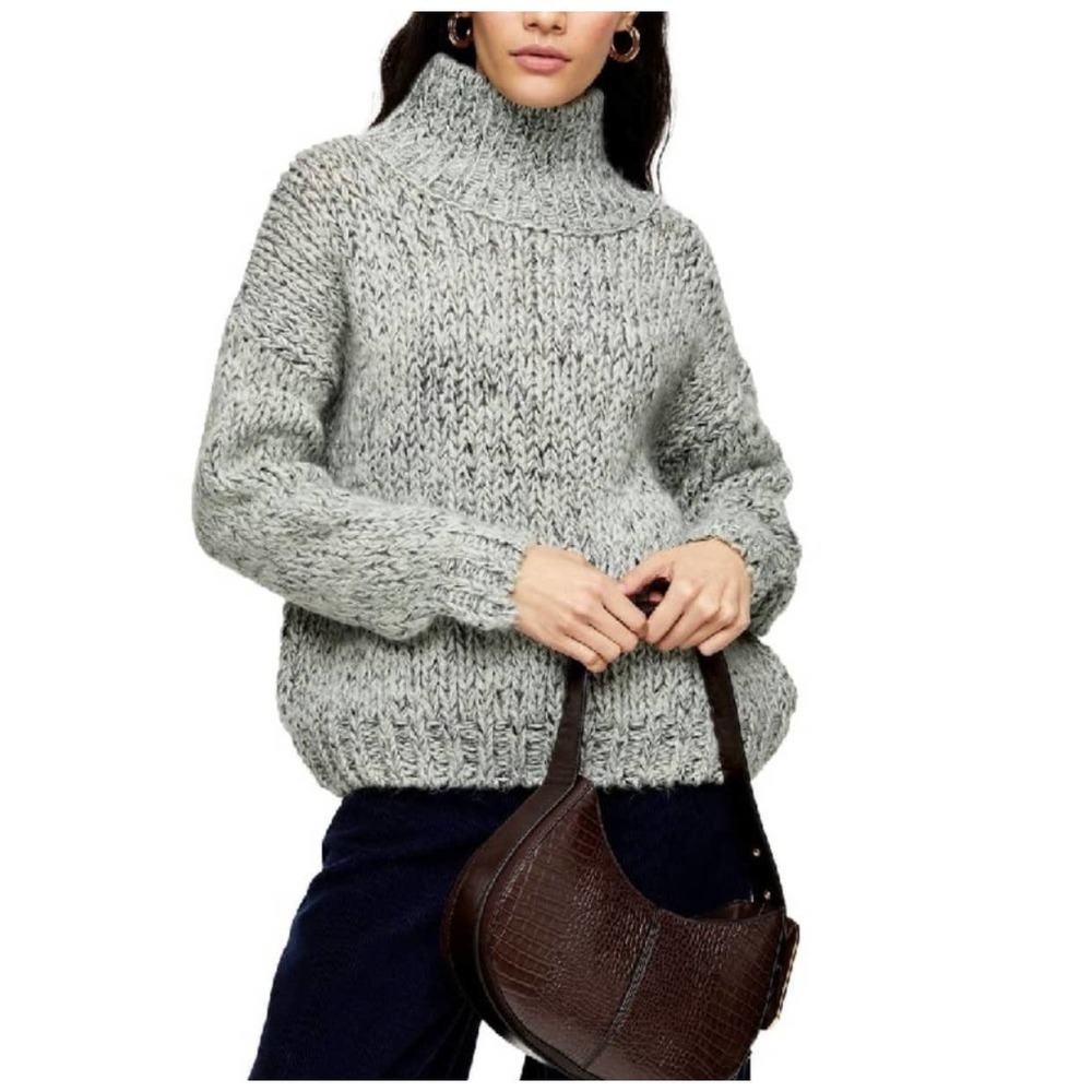 NWT Topshop | Chunky Funnel Neck Sweater - Picture 9 of 9
